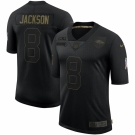 Men Baltimore Ravens #8 Lamar Jackson Nike 2020 Salute To Service Limited Jersey Black