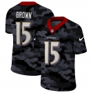 Men New Nike Baltimore Ravens #15 Brown 2020 Nike 2ndCamo Salute to Service Limited