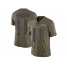 Men Nike Baltimore Ravens #11 Breshad Perriman Limited Olive 2017 Salute to Service NFL Jersey