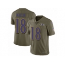 Men Nike Baltimore Ravens #18 Jeremy Maclin Limited Olive 2017 Salute to Service NFL Jersey