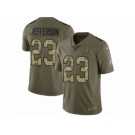 Men Nike Baltimore Ravens #23 Tony Jefferson Limited Olive Camo Salute to Service NFL Jersey