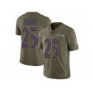 Men Nike Baltimore Ravens #25 Tavon Young Limited Olive 2017 Salute to Service NFL Jersey