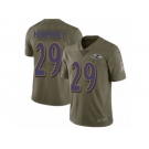 Men Nike Baltimore Ravens #29 Marlon Humphrey Limited Olive 2017 Salute to Service NFL Jersey