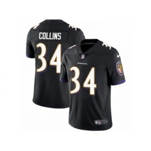 Men Nike Baltimore Ravens #34 Alex Collins Black Alternate Vapor Untouchable Limited Player NFL Jersey