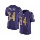 Men Nike Baltimore Ravens #34 Alex Collins Limited Purple Rush Vapor Untouchable NFL Jersey