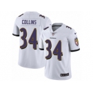 Men Nike Baltimore Ravens #34 Alex Collins White Vapor Untouchable Limited Player NFL Jersey