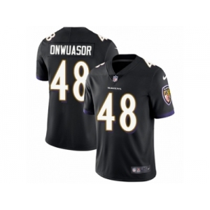 Men Nike Baltimore Ravens #48 Patrick Onwuasor Black Alternate Vapor Untouchable Limited Player NFL Jersey