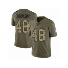 Men Nike Baltimore Ravens #48 Patrick Onwuasor Limited Olive Camo Salute to Service NFL Jersey