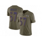 Men Nike Baltimore Ravens #57 C.J. Mosley Limited Olive 2017 Salute to Service NFL Jersey