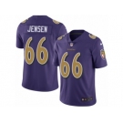 Men Nike Baltimore Ravens #66 Ryan Jensen Limited Purple Rush Vapor Untouchable NFL Jersey