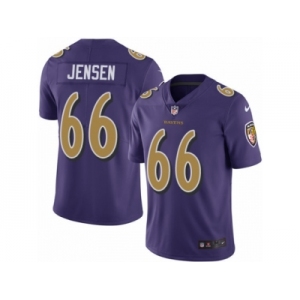 Men Nike Baltimore Ravens #66 Ryan Jensen Limited Purple Rush Vapor Untouchable NFL Jersey