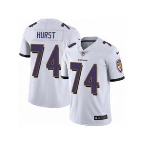 Men Nike Baltimore Ravens #74 James Hurst White Vapor Untouchable Limited Player NFL Jersey