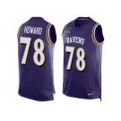 Men Nike Baltimore Ravens #78 Austin Howard Limited Purple Player Name & Number Tank Top NFL Jersey