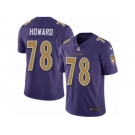 Men Nike Baltimore Ravens #78 Austin Howard Limited Purple Rush Vapor Untouchable NFL Jersey