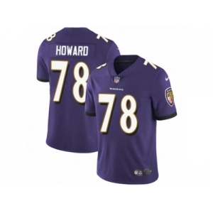 Men Nike Baltimore Ravens #78 Austin Howard Purple Team Color Vapor Untouchable Limited Player NFL Jerse