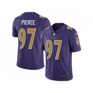 Men Nike Baltimore Ravens #97 Michael Pierce Elite Purple Rush Vapor Untouchable NFL Jersey