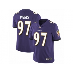 Men Nike Baltimore Ravens #97 Michael Pierce Purple Team Color Vapor Untouchable Limited Player NFL Jersey