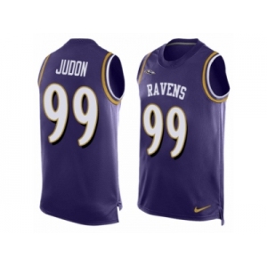 Men Nike Baltimore Ravens #99 Matt Judon Limited Purple Player Name & Number Tank Top NFL Jersey