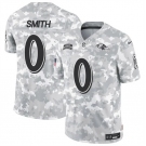 Men's Baltimore Ravens #0 Roquan Smith 2024 F.U.S.E. Arctic Camo Salute to Service Limited Football Stitched Jersey