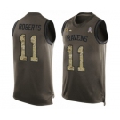 Men's Baltimore Ravens #11 Seth Roberts Limited Green Salute to Service Tank Top Football Jersey