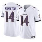 Men's Baltimore Ravens #14 Kyle Hamilton White 2025 F.U.S.E. Vapor Limited Football Jersey