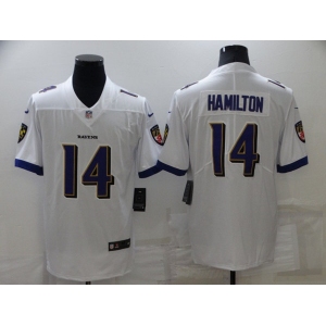 Men's Baltimore Ravens #14 Kyle Hamilton White Vapor Untouchable Limited Stitched Jersey