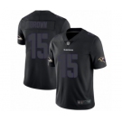 Men's Baltimore Ravens #15 Marquise Brown Limited Black Rush Impact Football Jersey