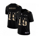 Men's Baltimore Ravens #15 Marquise Brown Limited Black Statue of Liberty Football Jersey