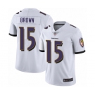 Men's Baltimore Ravens #15 Marquise Brown White Vapor Untouchable Limited Player Football Jersey