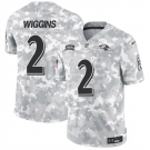 Men's Baltimore Ravens #2 Nate Wiggins 2024 F.U.S.E. Arctic Camo Salute to Service Limited Football Stitched Jersey