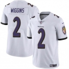 Men's Baltimore Ravens #2 Nate Wiggins White 2024 Draft Vapor Limited Football Jersey