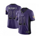 Men's Baltimore Ravens #21 Mark Ingram II Limited Purple Rush Drift Fashion Football Jersey