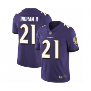 Men's Baltimore Ravens #21 Mark Ingram II Purple Team Color Vapor Untouchable Limited Player Football Jersey