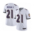 Men's Baltimore Ravens #21 Mark Ingram II White Vapor Untouchable Limited Player Football Jersey