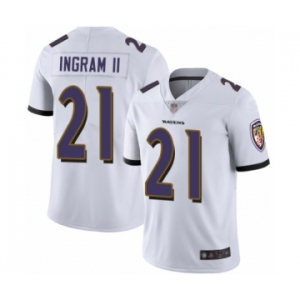 Men's Baltimore Ravens #21 Mark Ingram II White Vapor Untouchable Limited Player Football Jersey
