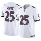 Men's Baltimore Ravens #25 Tre'Davious White White 2023 F.U.S.E Vapor Limited Football Jersey