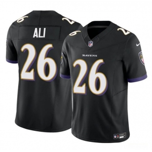 Men's Baltimore Ravens #26 Rasheen Ali Black 2025 F.U.S.E. Vapor Limited Football Jersey