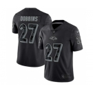 Men's Baltimore Ravens #27 J.K. Dobbins Black Reflective Limited Stitched Football Jersey