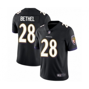 Men's Baltimore Ravens #28 Justin Bethel Black Alternate Vapor Untouchable Limited Player Football Jersey