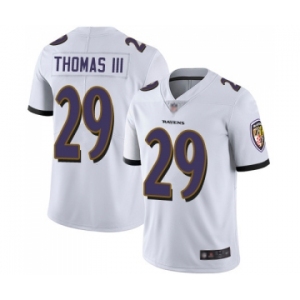 Men's Baltimore Ravens #29 Earl Thomas III White Vapor Untouchable Limited Player Football Jersey