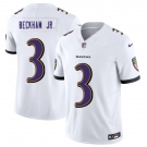 Men's Baltimore Ravens #3 Odell Beckham Jr. White 2023 F.U.S.E. Vapor Untouchable Stitched Jersey