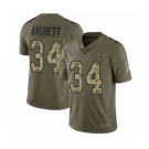 Men's Baltimore Ravens #34 Anthony Averett Limited Olive Camo Salute to Service Football Jersey