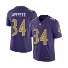 Men's Baltimore Ravens #34 Anthony Averett Limited Purple Rush Vapor Untouchable Football Jersey