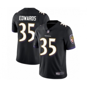 Men's Baltimore Ravens #35 Gus Edwards Black Alternate Vapor Untouchable Limited Player Football Jersey