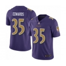 Men's Baltimore Ravens #35 Gus Edwards Limited Purple Rush Vapor Untouchable Football Jersey