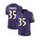 Men's Baltimore Ravens #35 Gus Edwards Purple Team Color Vapor Untouchable Limited Player Football Jersey