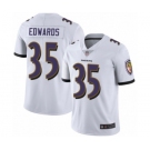 Men's Baltimore Ravens #35 Gus Edwards White Vapor Untouchable Limited Player Football Jersey