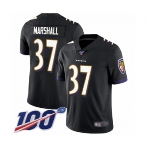 Men's Baltimore Ravens #37 Iman Marshall Black Alternate Vapor Untouchable Limited Player 100th Season Football Jersey