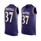 Men's Baltimore Ravens #37 Iman Marshall Elite Purple Player Name & Number Tank Top Football Jersey