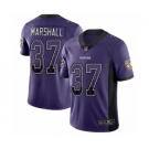 Men's Baltimore Ravens #37 Iman Marshall Limited Purple Rush Drift Fashion Football Jersey